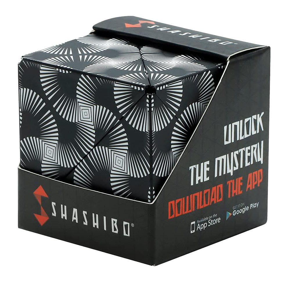   Der SHASHIBO Cube ist ein komplexes magnetisches 3D Puzzle  er besteht aus 12 Pyramiden , jede verfügt über 3 Magnete. Er kann in verschiedenste Formen umgewandelt werden. Durch die Magnete bilden sich feste zusammenhängende Formen. Mehrere GeoBender Cubes lassen sich miteinander verbinden und damit gometrische Formen hoher Komplexität bauen.