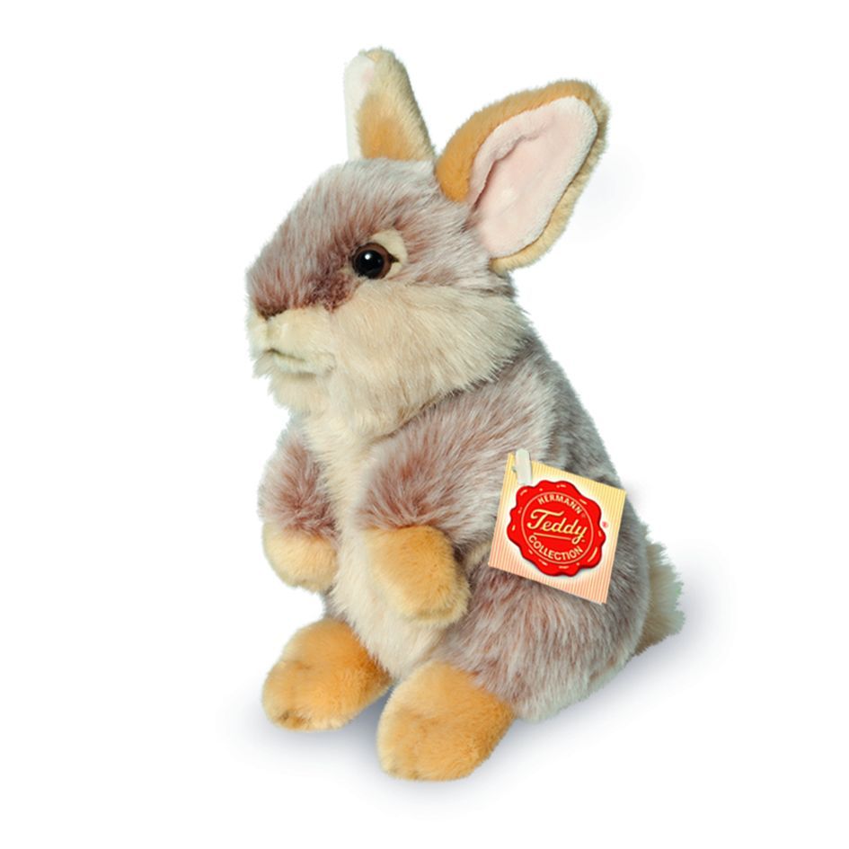 Hase hockend braun 20cm